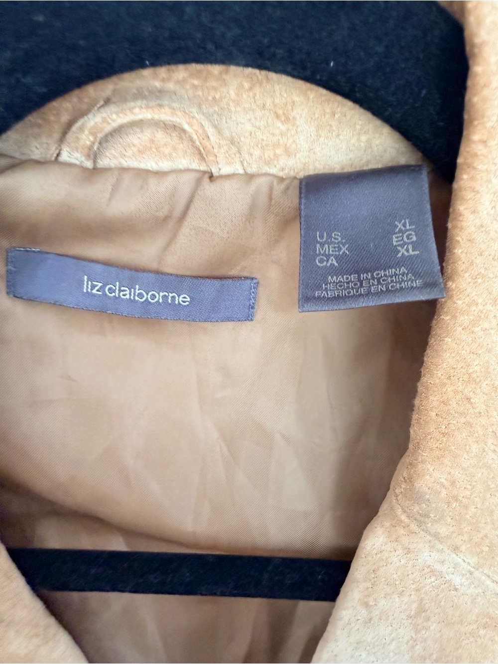 Liz Claiborne Camel Suede Blazer - Picture 3 of 6